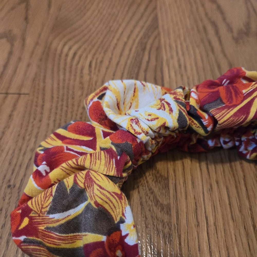 Fly By Night Crown Floral Headband Scrunchie Hair Accessory Artisan Boho Classic